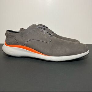 Mens COLE HAAN Grand Troy Gray Plain Oxford Shoes / Size 10 Medium